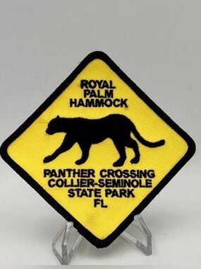 Royal Palm Hammock Panther Crossing Embroidered Patch Collier Seminole Florida